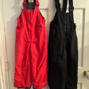 Columbia Pink/Red and Black Snow Bib